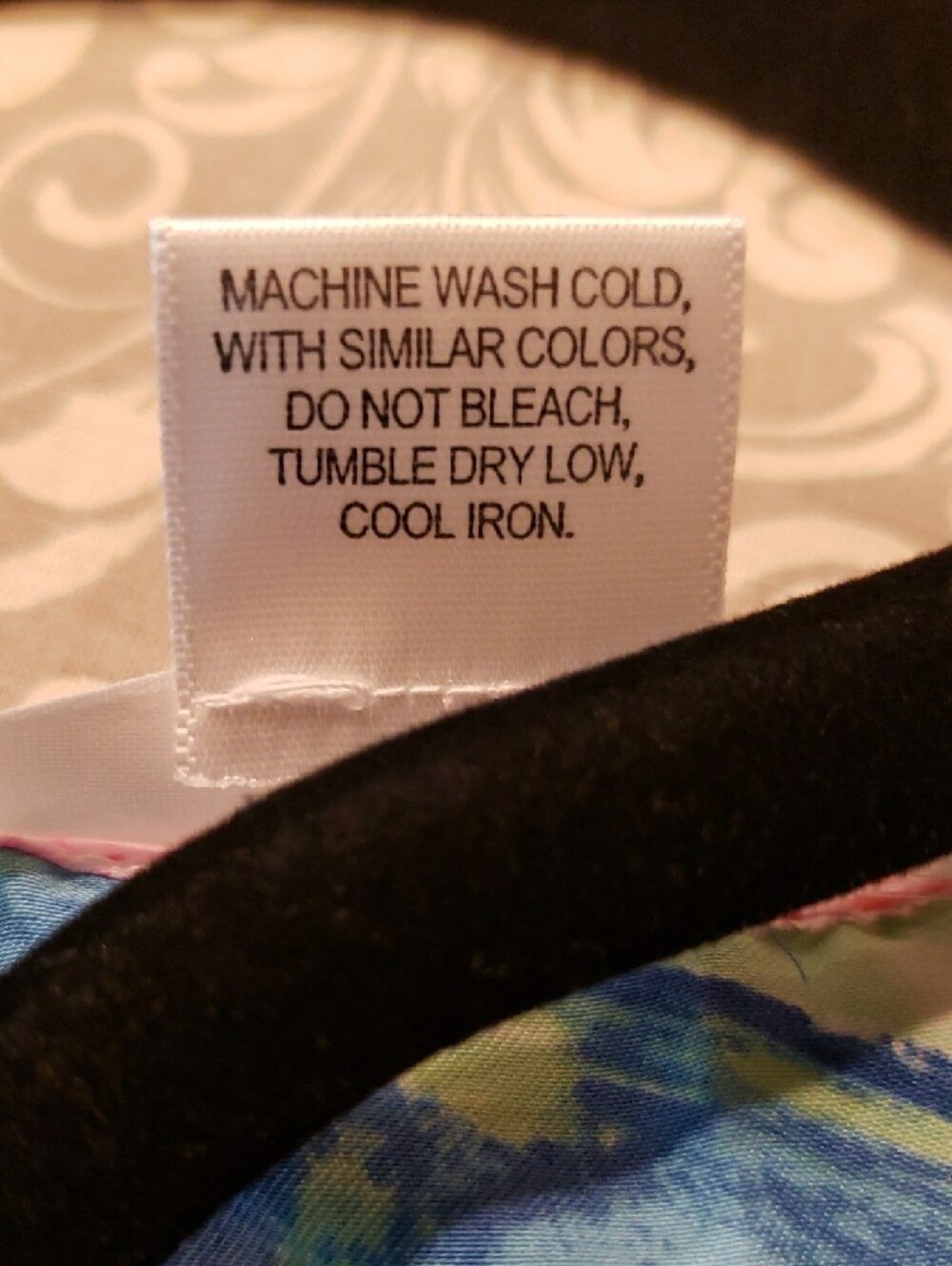 Natori Multicolor Floral V-Neck Maxi Dress — Blue, Pink, Green - Picture 5 of 5